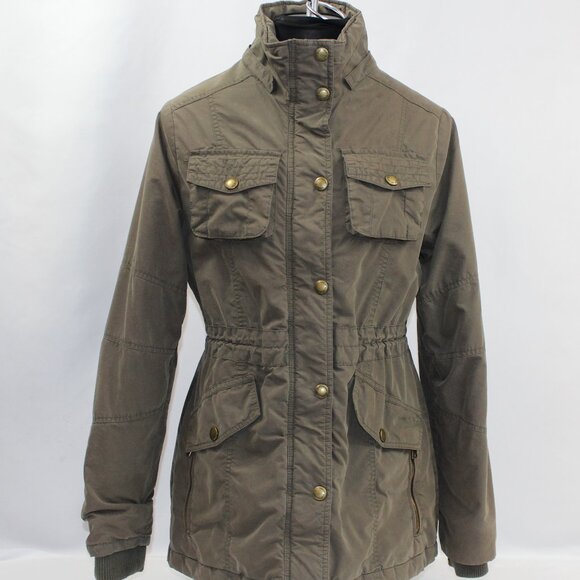 BCBGeneration‎ Coat Olive Color with Quilted Lining Size M - Picture 1 of 12